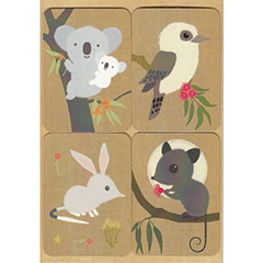 MAGNET CARD - KOALA & FRIENDS SET 4