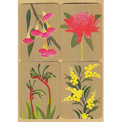 MAGNET CARD - AUST FLOWERS SET 4