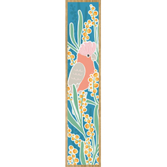 BOOKMARK GALAH & WATTLE WOODEN