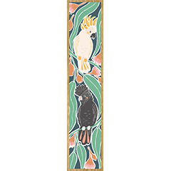 BOOKMARK TWO COCKATOOS WOODEN