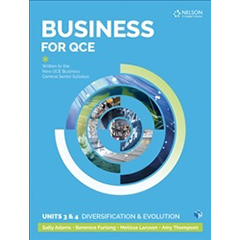 BUSINESS FOR QCE UNITS 3 & 4 - DIVERSIFICATION & GROWTH     STUDENT BOOK WITH 1 ACCESS CODE FOR 26 MONTHS