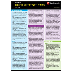 PERSONAL PROPERTY LAW - QUICK REFERENCE CARD