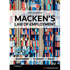 MACKEN'S LAW OF EMPLOYMENT