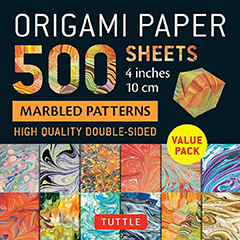 ORIGAMI PAPER 500 SHEETS MARBLED